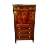 Secrétaire de style Louis XVI acajou époque XIX ième