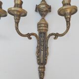 Paire d'appliques en bronze