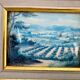 Old Glass Fixed - Provençal Landscape - Signed R. Rossetti - Vintage