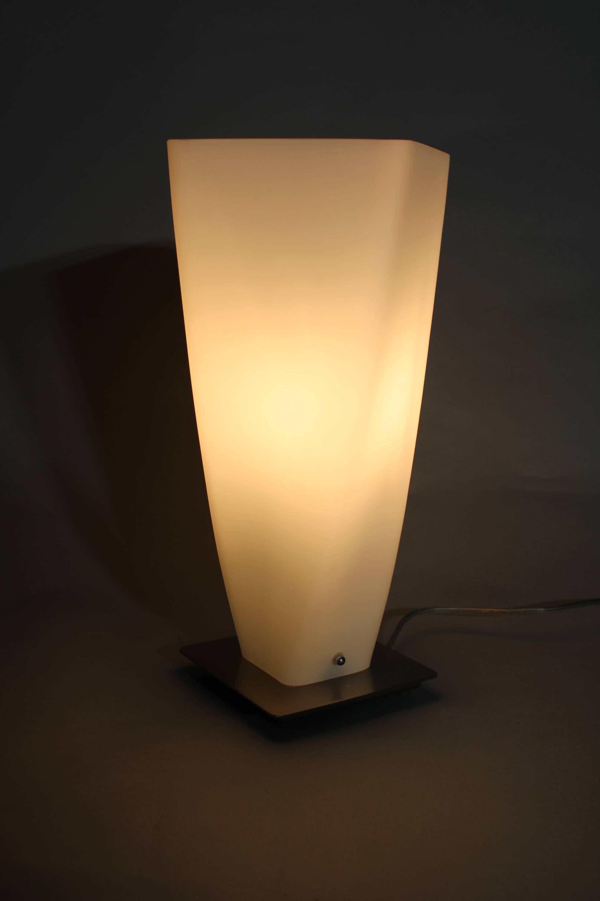 Italian contemporary glass table lamp by Panzeri, circa 1990s