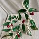 Pair of cherry metal wall lights, white and green, vintage 1970s.