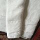Linen thread sheet with monogram M M