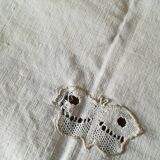 Tablecloth and linen towels has butterfly pattern