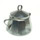 Sugar bowl, postmodernism, silver-plated brass, Poland, 1970s