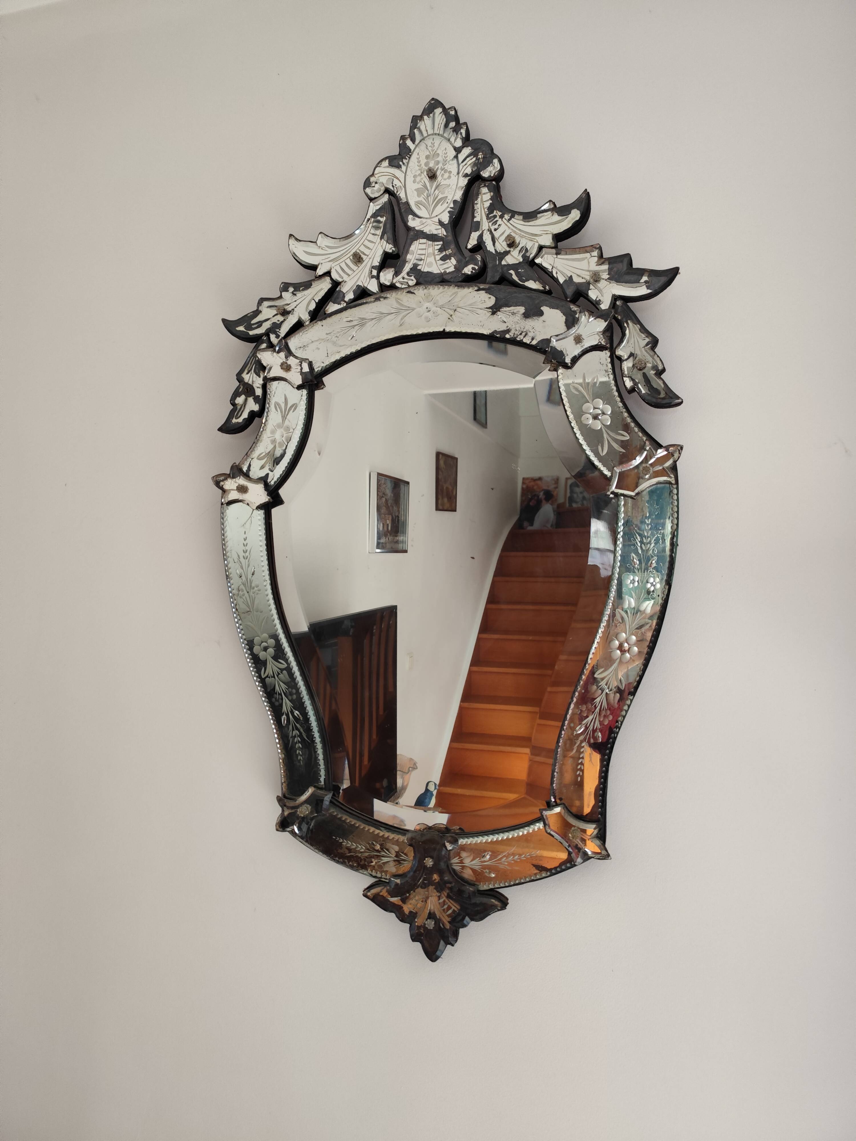 Venetian mirror Murano glass
