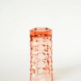 Faceted pink glass vase, 1960