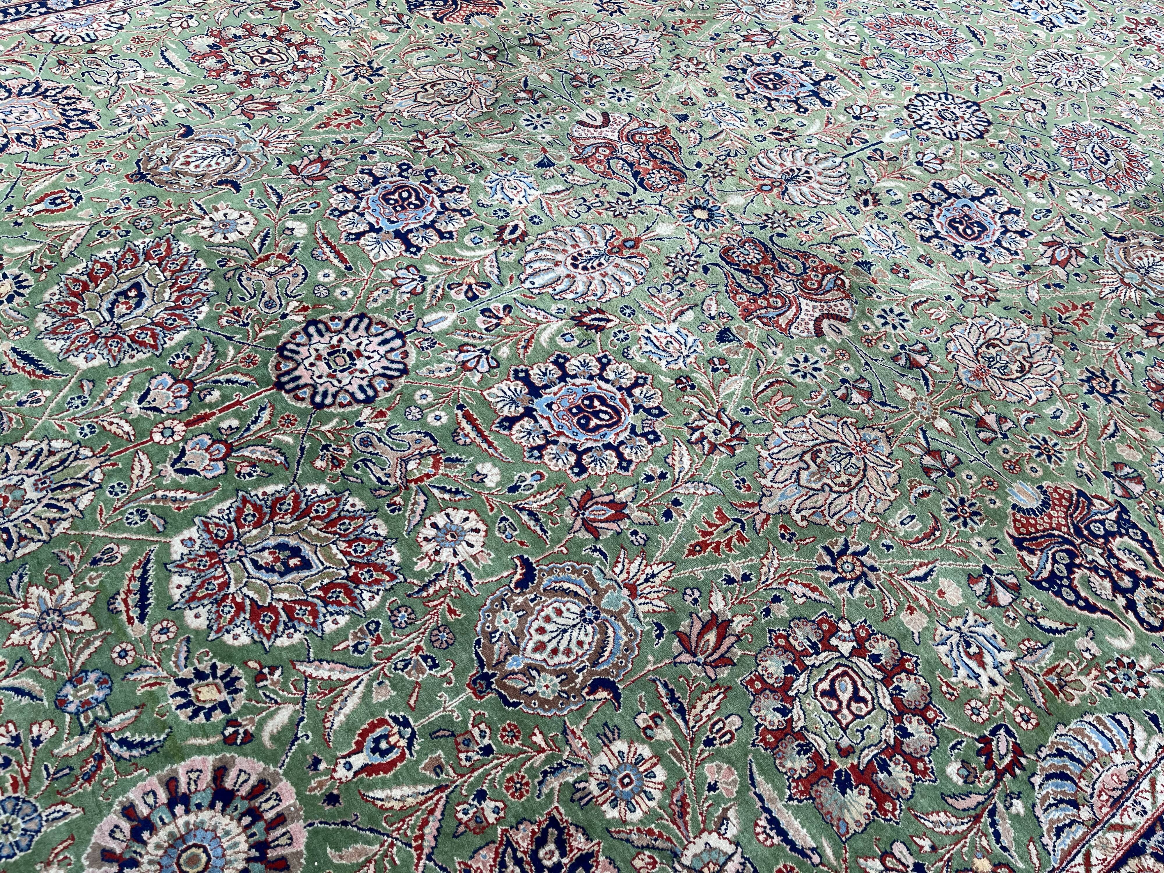 Carpet XXL Tabriz Shah Abbas Emerald Green