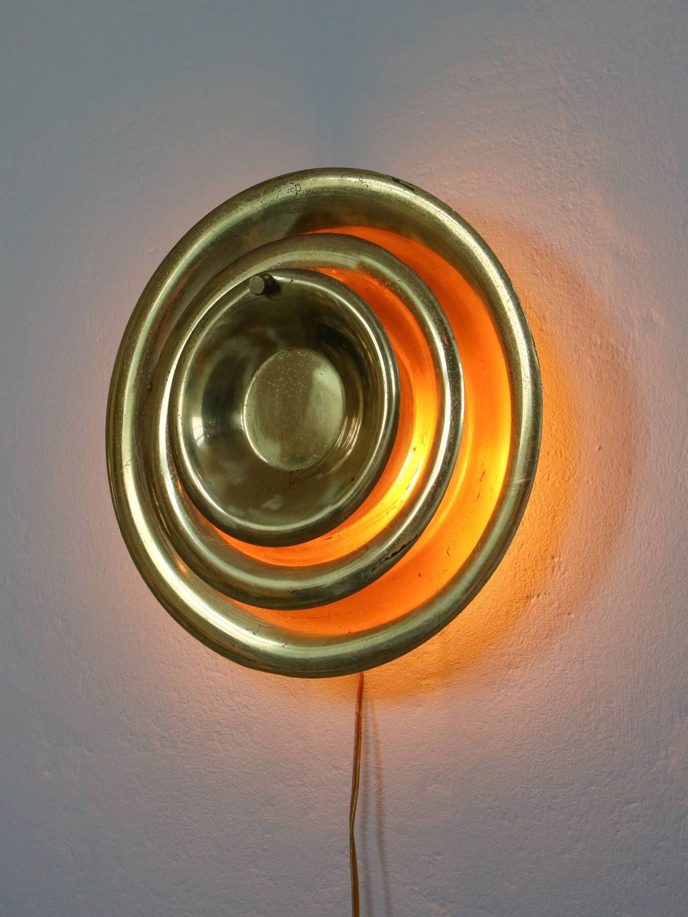 Mid-Century Cascading Wall Lamp in Brass, 1950s