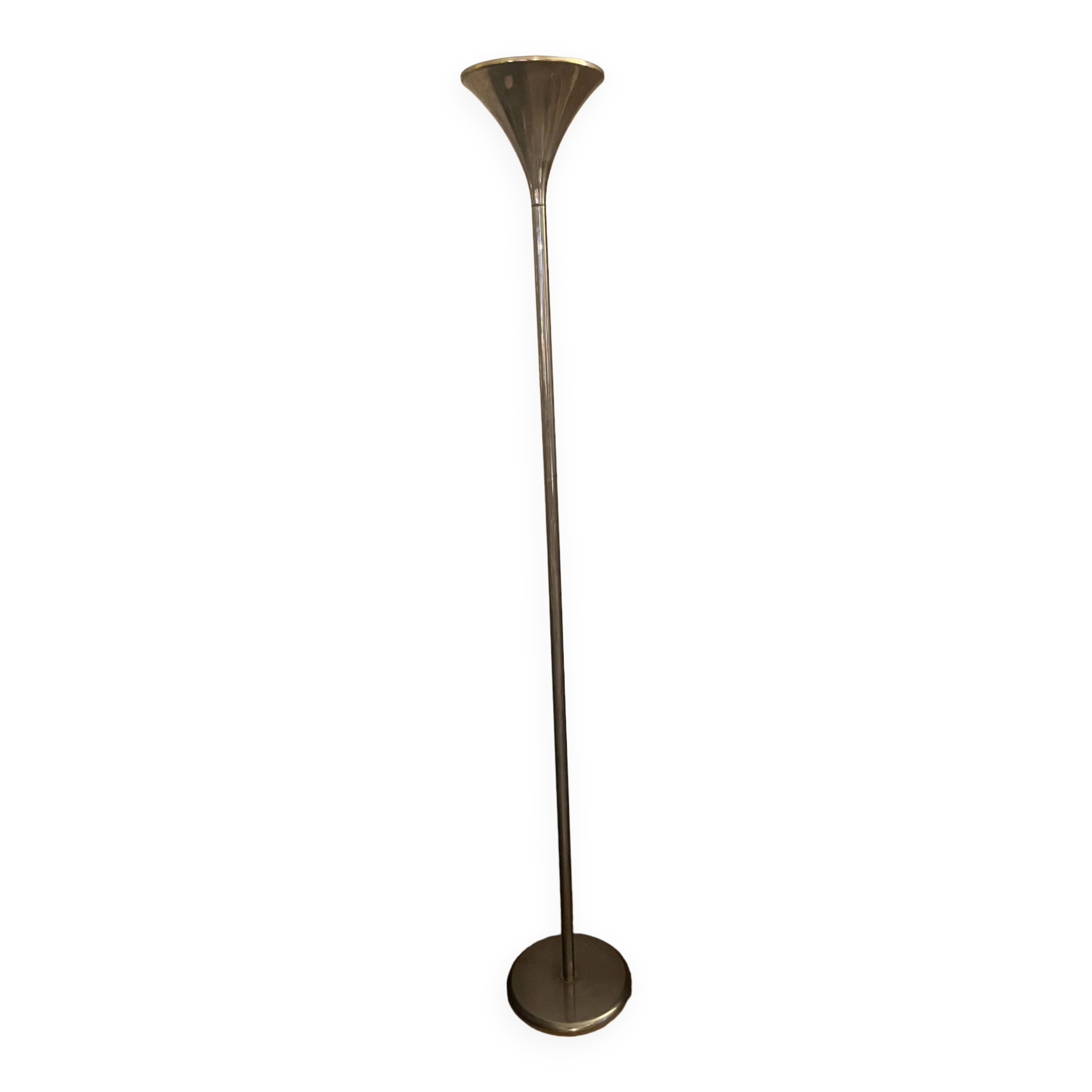 Lampadaire en aluminium et laiton années 70 EPi Paris
