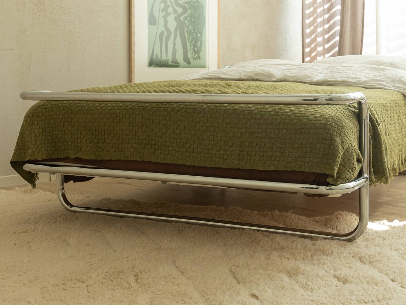 80s Kromvik Bed by Ikea, Chrome