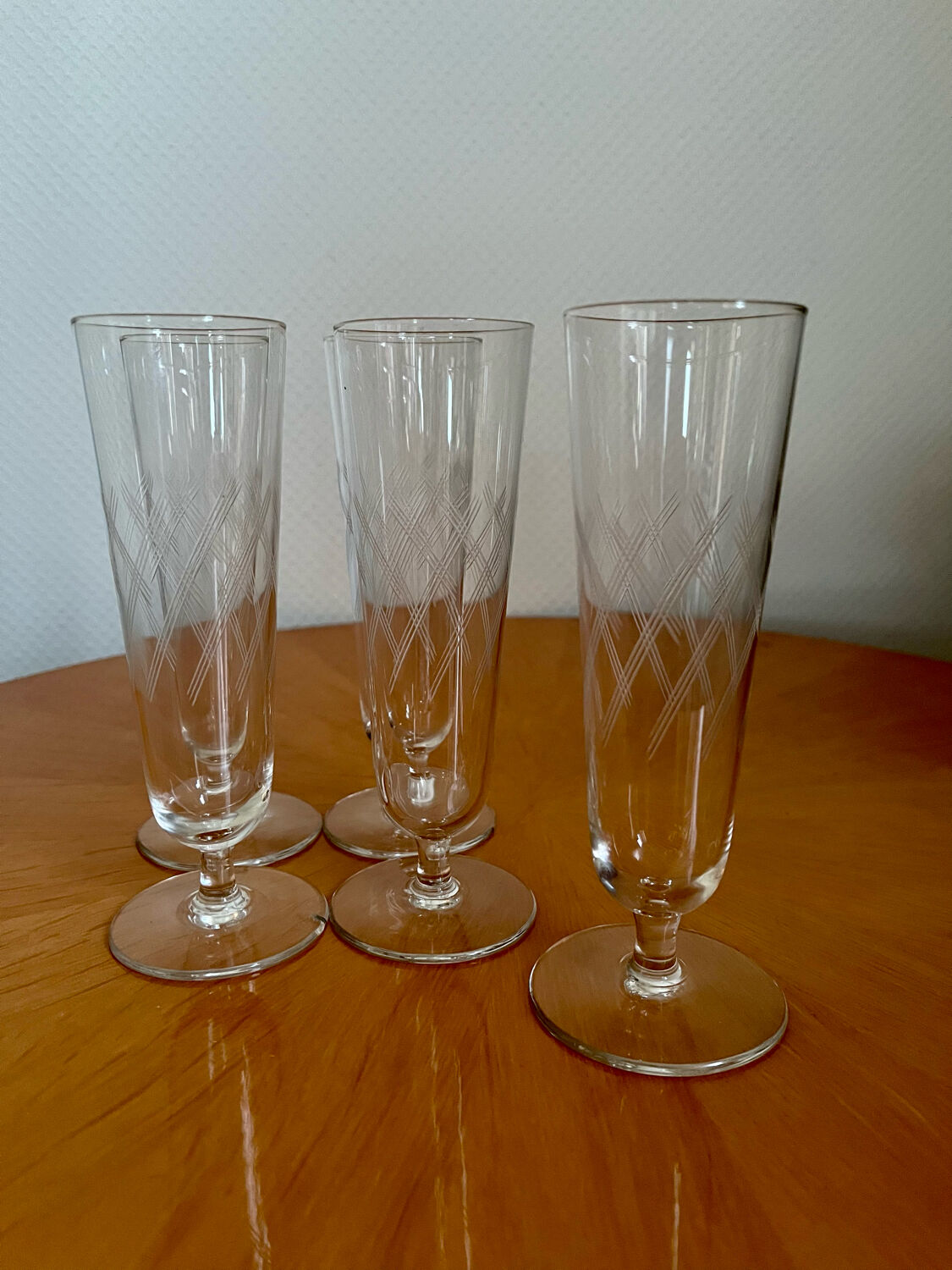 Vintage champagne flutes 1960