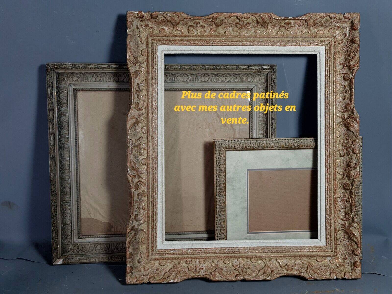 Old Montparnasse frame carved wood 61x44 rebate 48x31 to 32 cm SB429