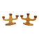 Pair of anthroposophical wooden candlesticks