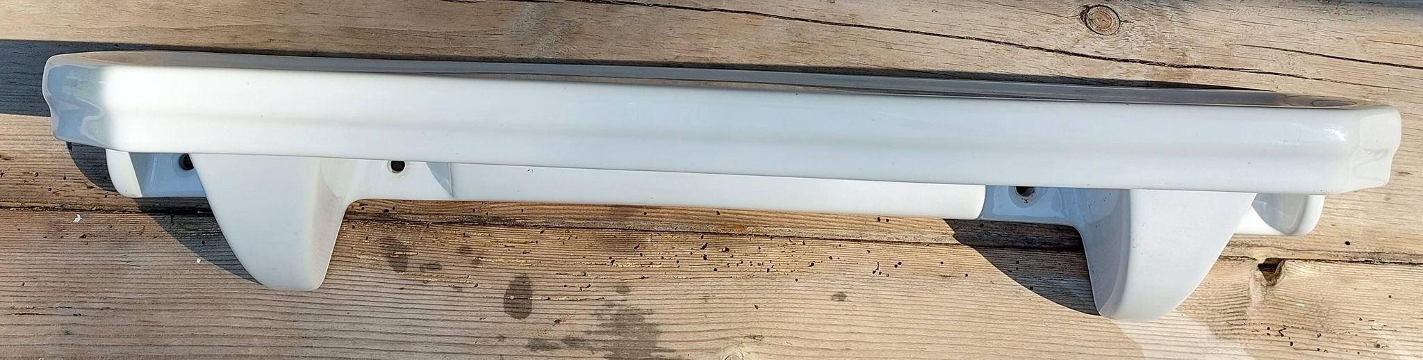 Bathroom Wall Shelf in Art Deco White Porcelain