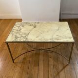 Marble and brass coffee table