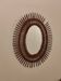 Large oval bamboo rattan sun mirror