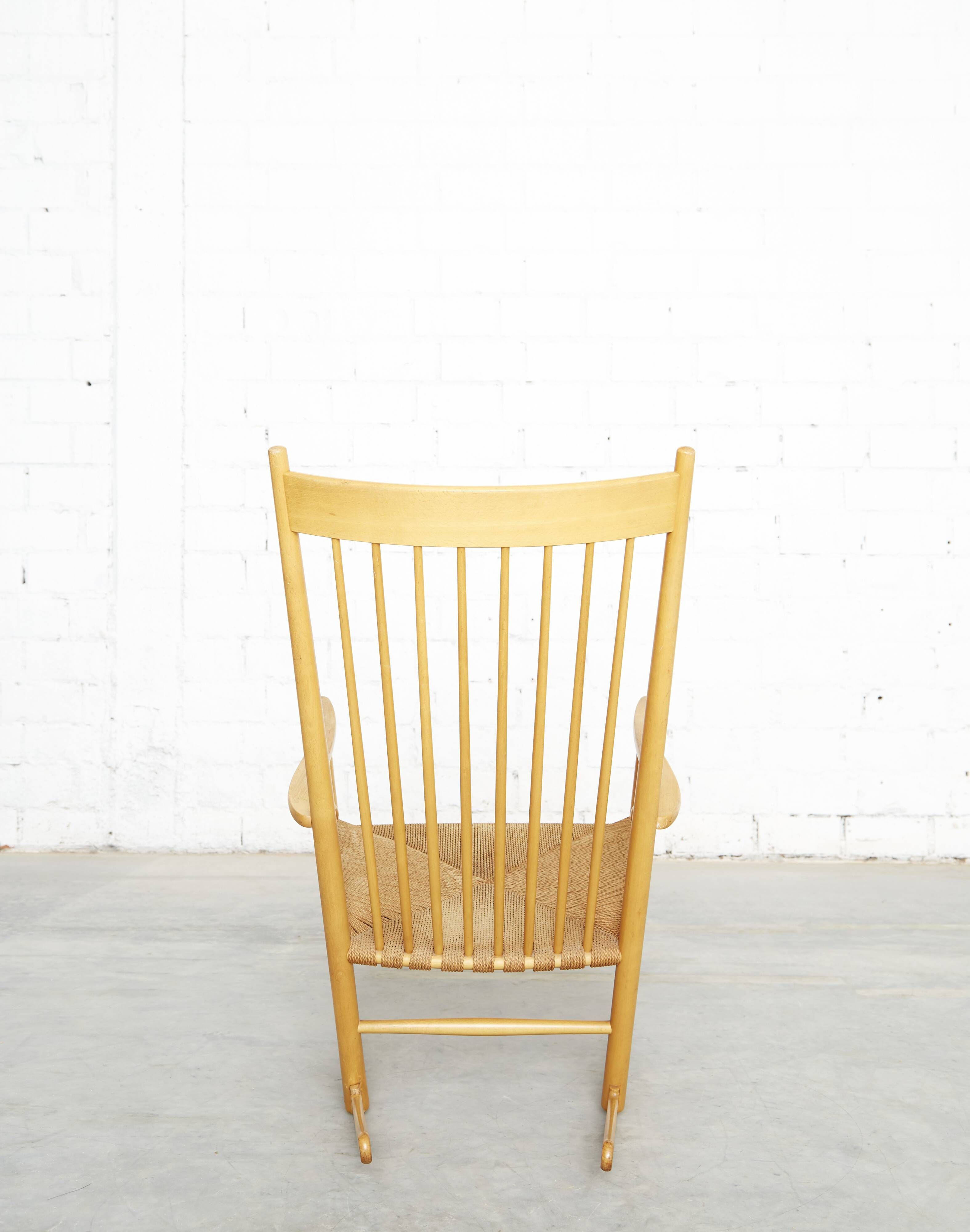 Vintage J16 Rocking Chair by Hans J. Wegner for FDB Møbler, 1960s