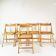 Set of folding chairs with raffia, Germany, 1980s.