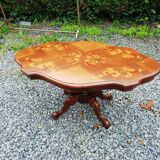 Coffee table with marquetry top