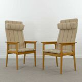 Pair of danish highback chairs by domus danica