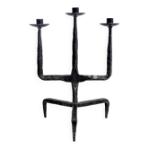Brutalist cast iron candle holder 1950