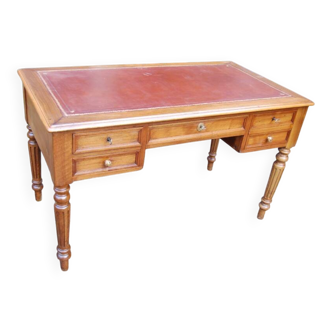 Louis Philippe style walnut desk, late 19th century