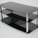 True vintage roll phono chest of drawers sideboard glass shelf 80s