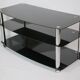 True vintage roll phono chest of drawers sideboard glass shelf 80s