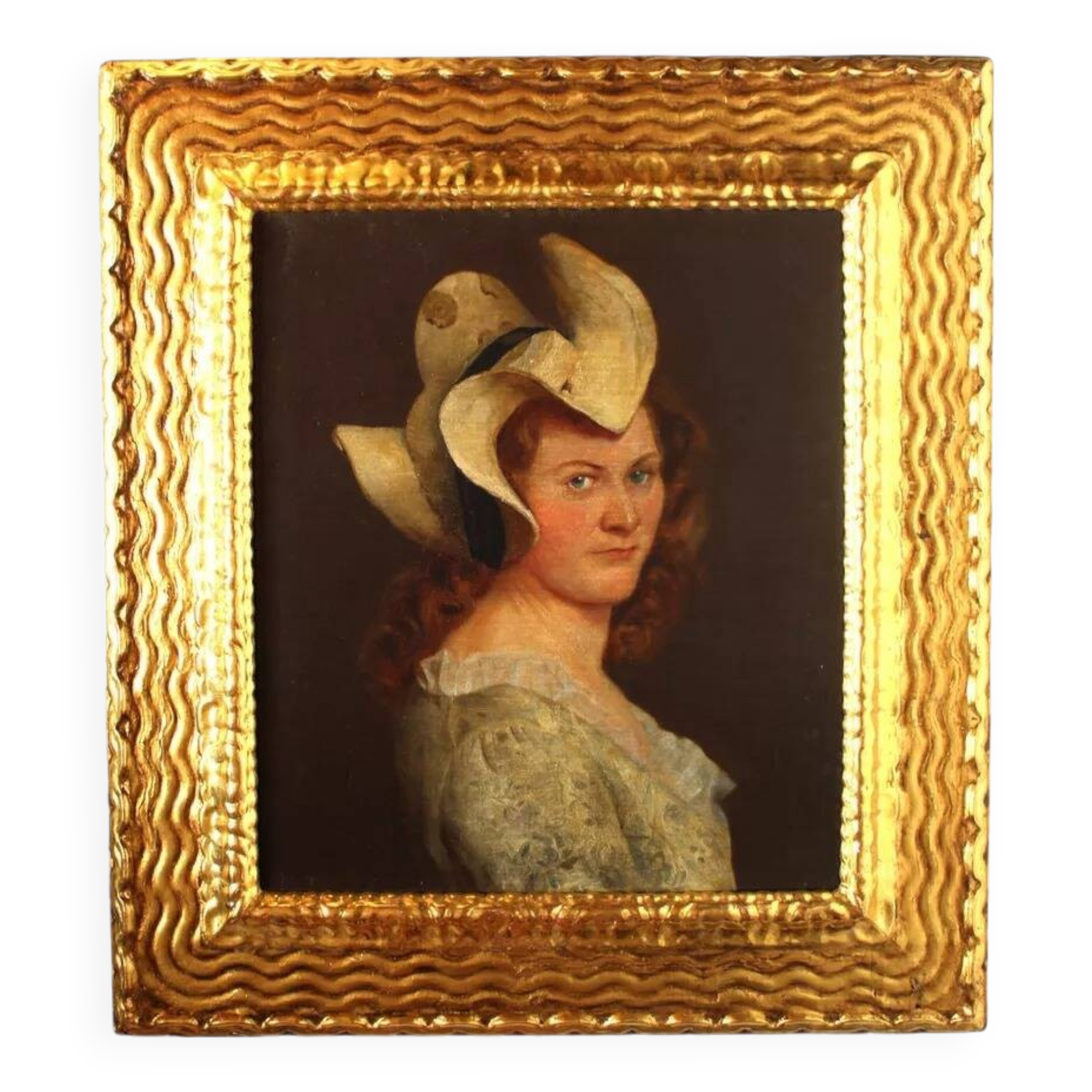 19th century French Art Nouveau Portrait of a Woman