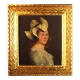 Portrait de femme Art Nouveau français du XIXe siècle