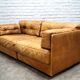 Cognac leather patchwork modular sofa or daybeds, 1970s