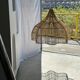 Rattan pendant lamp in the shape of a flower