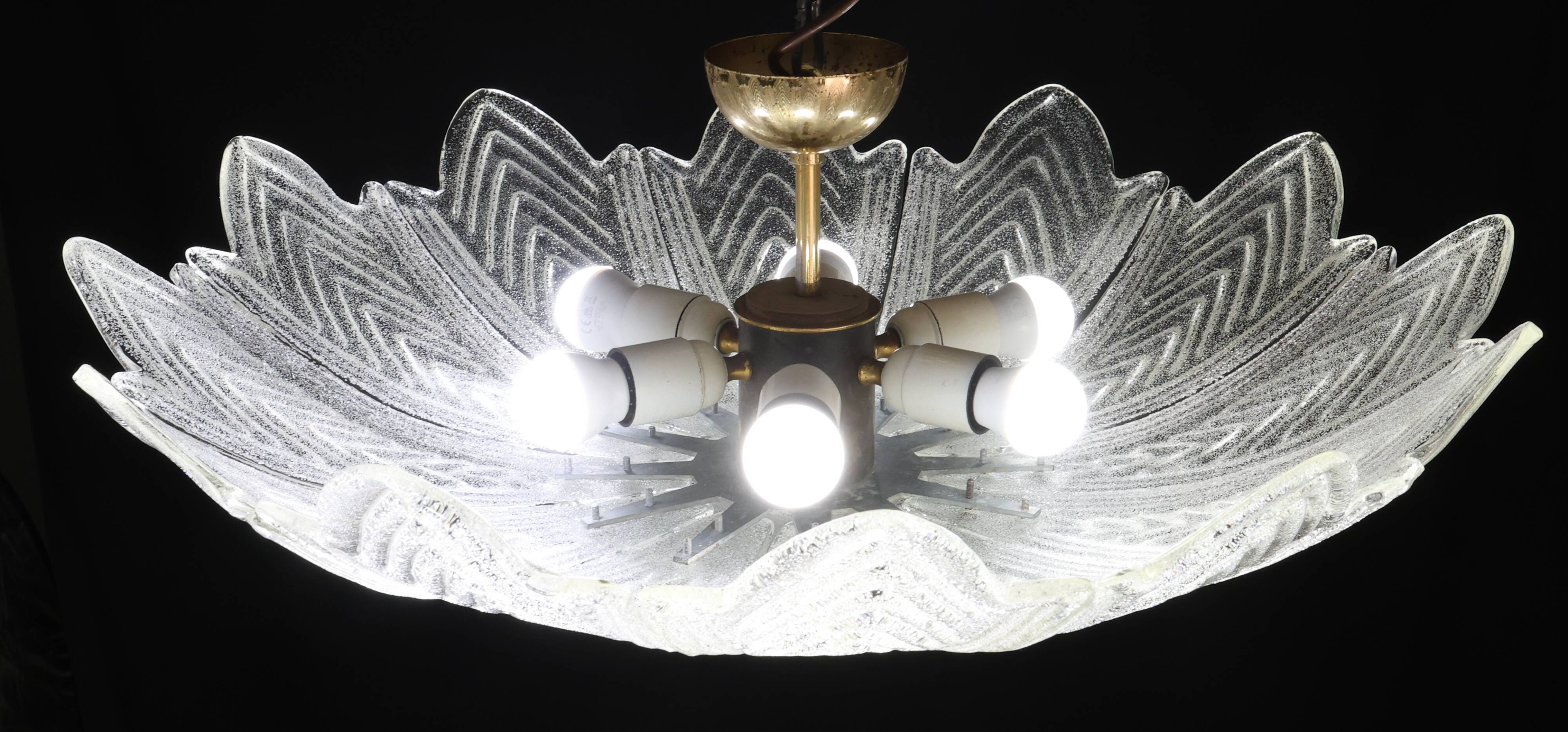 Bologna, Italian Murano Glass Ceiling Light or Flush Mount, 1980s