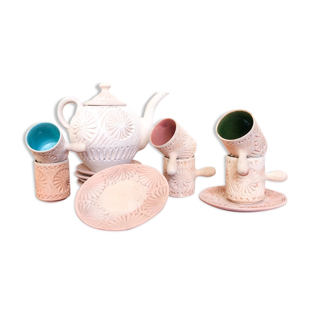 Service a thé oriental en terre cuite Selency