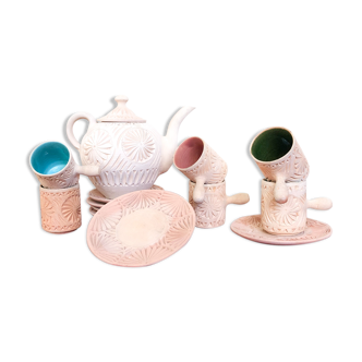 Oriental terracotta tea service