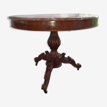 Marble mahogany table