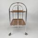 Mid-century Vintage Chrome and Plywood Folding Serving Trolley, 1950's