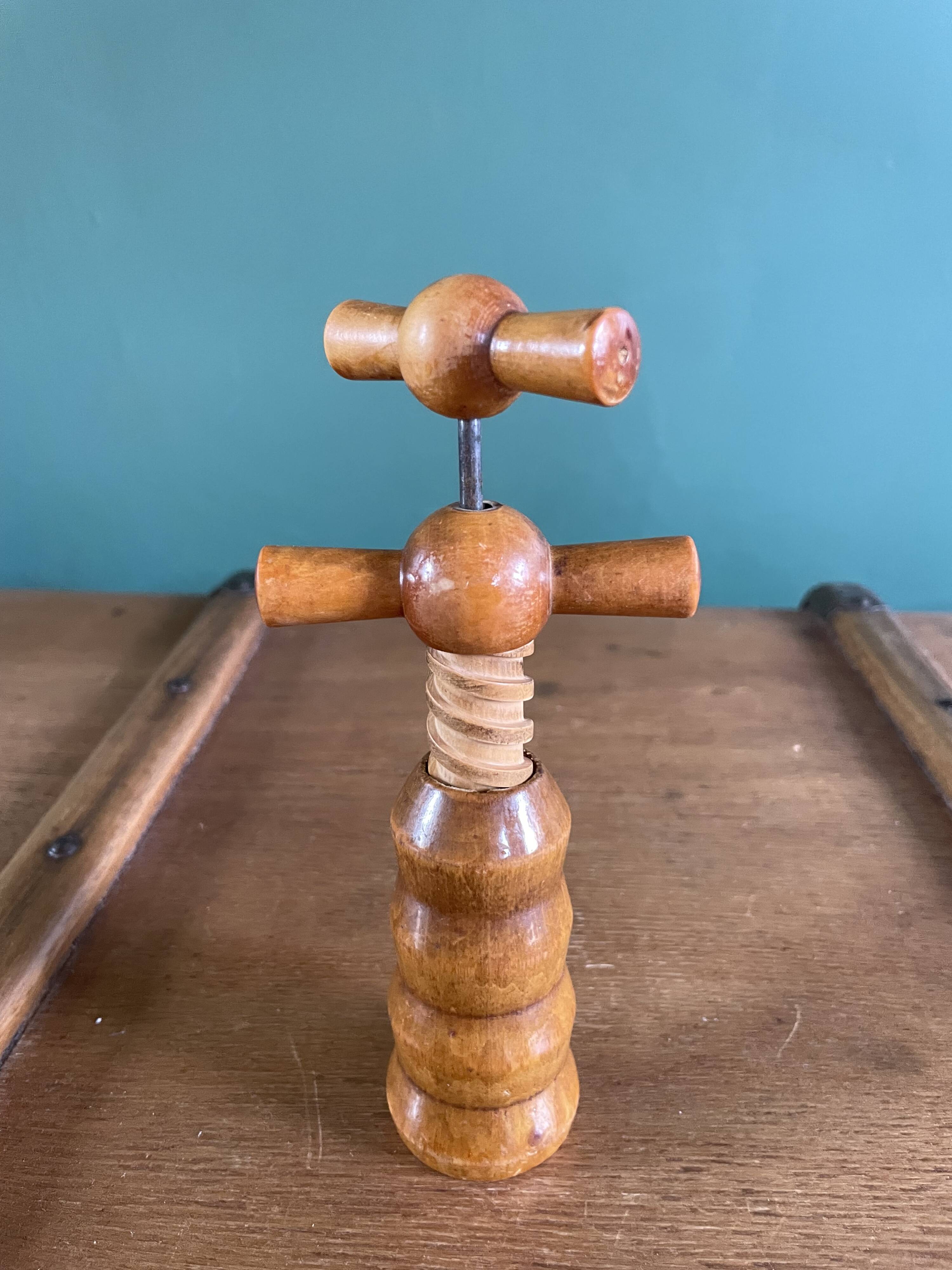 Wooden corkscrew