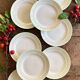 Set of 8 vintage mint and gold dessert plates Saint Amand