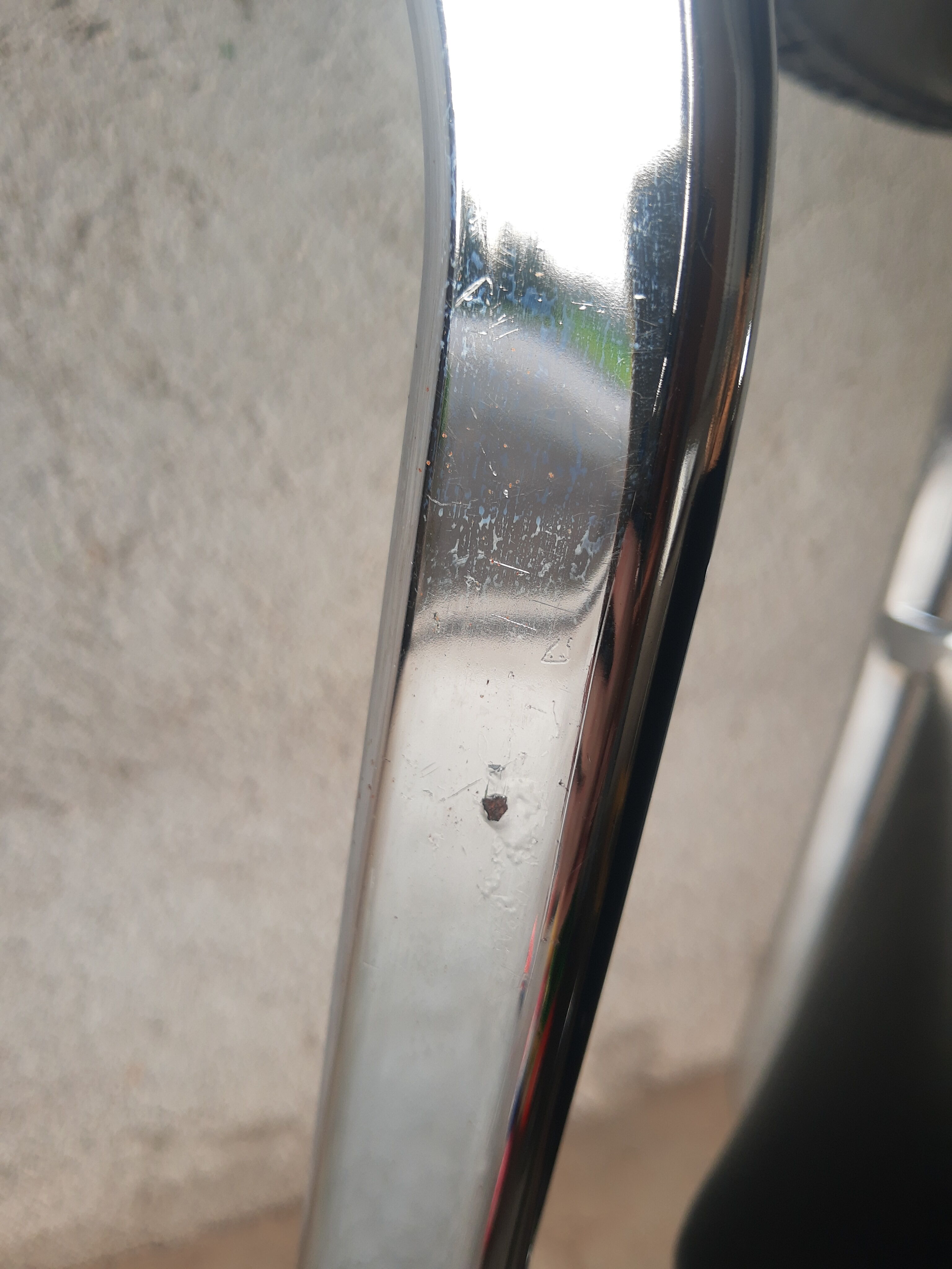 Vintage 70s black skai sled chair