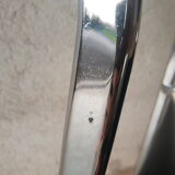 Vintage 70s black skai sled chair