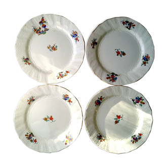 Suite of 4 sarreguemines plates