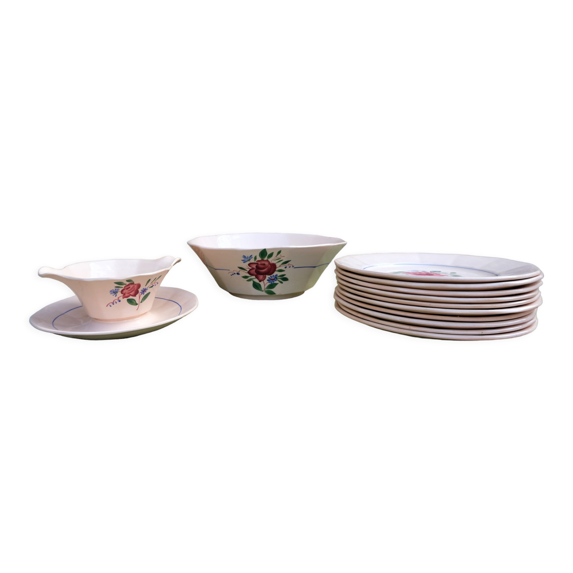 Small pink service Digoin and Sarreguemines