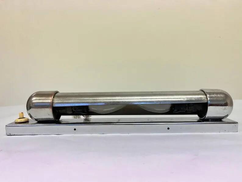 Chrome design Bauhaus Wall Lamp, 1930s - Czechoslovakia