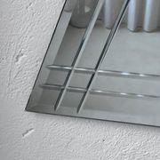 Vintage Big Triangular Wall Mounted Mirror with Beveled Decoration