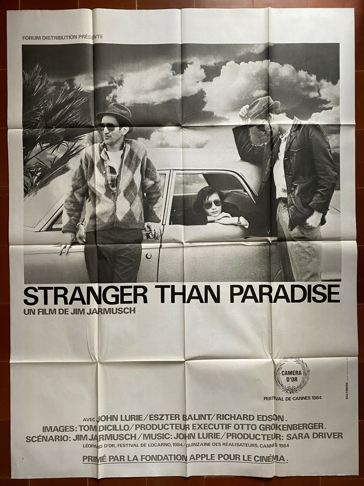 Original movie poster "Stranger than Paradise" Jim Jarmusch 120x160cm 1984