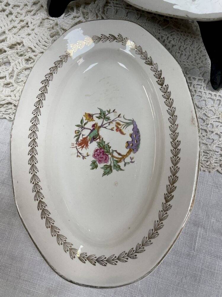Set of 2 dishes Digoin & Sarreguemines NANTEUIL