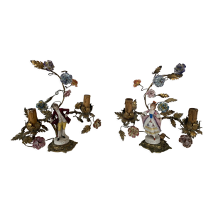 Paire de candélabres en bronze
