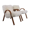 Pair of chairs Steiner Sheepskin Bow, 1948,