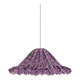 Emilia "purple shell flowers" conical textile suspension with flounce